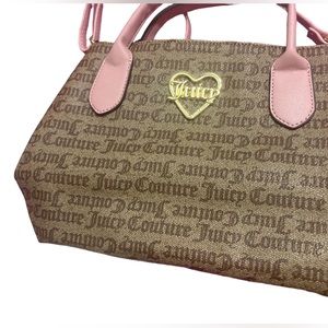 Juicy couture Medium handbag crossbody pink brown juicy logo Like new